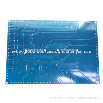 Double-sided PCB with blue solder mask